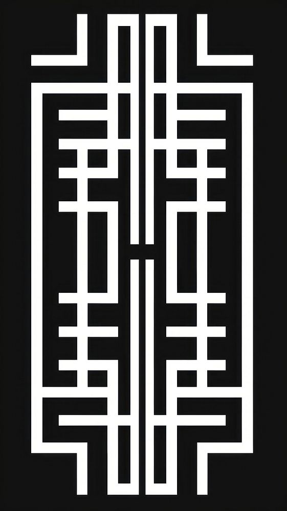 Chinese alphabet pattern white black. AI generated Image by rawpixel.