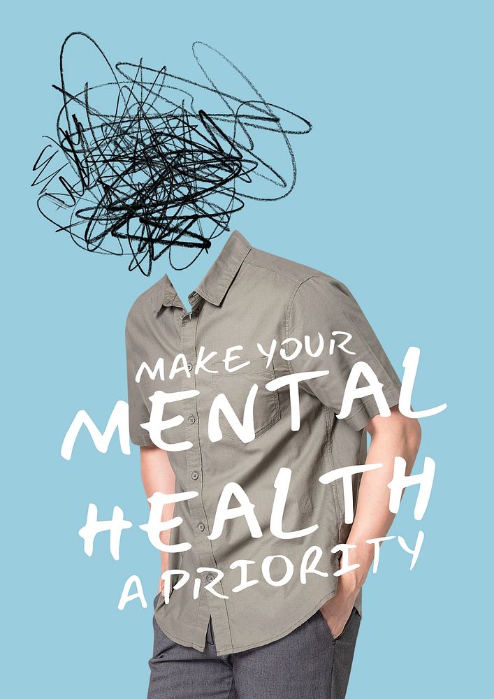 Mental health poster template