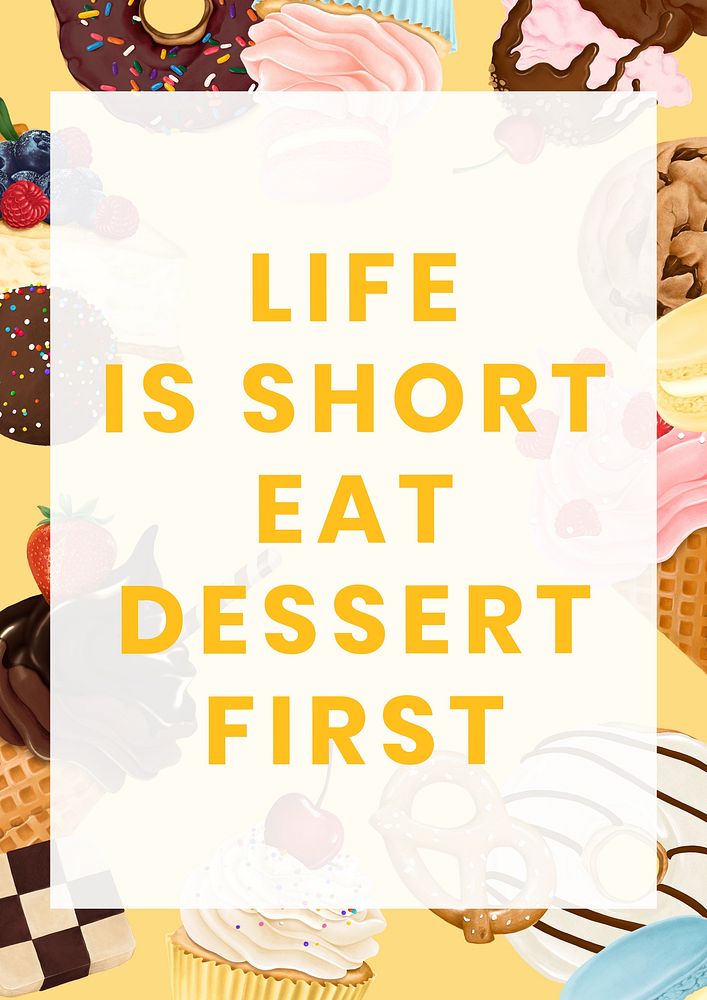 Aesthetic desserts poster template