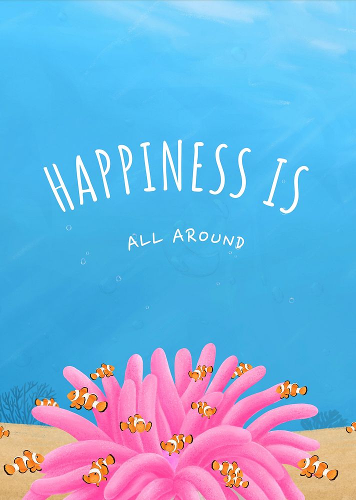 Happiness quote card template