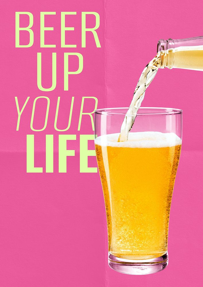 Beer up poster template