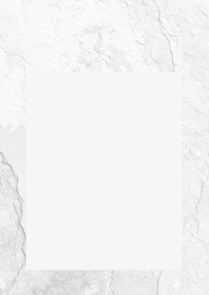 White concrete frame background psd