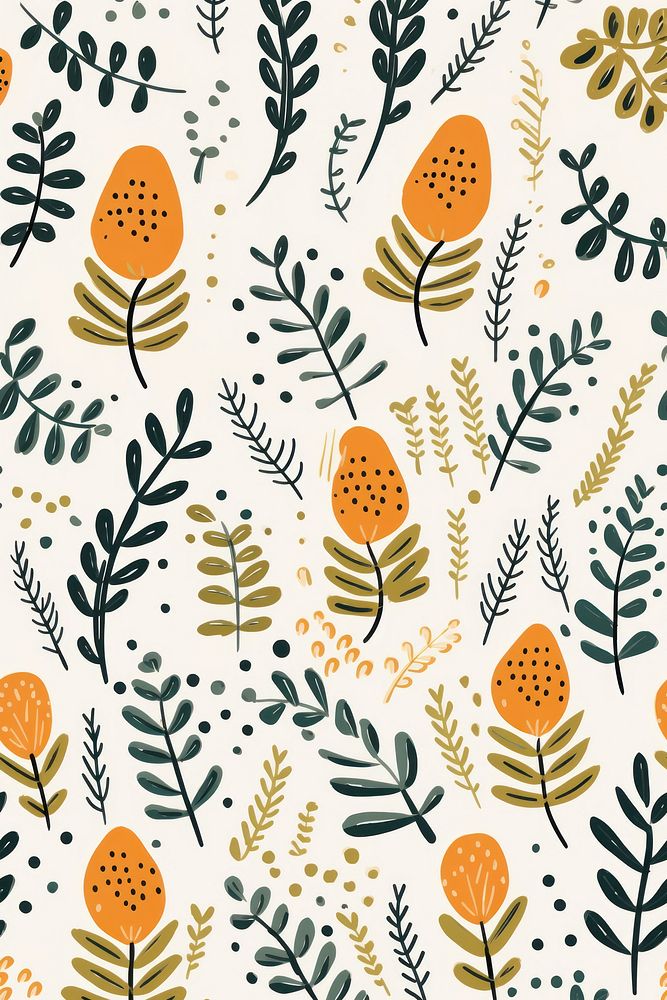 Plant pattern plant art. AI generated Image by rawpixel.