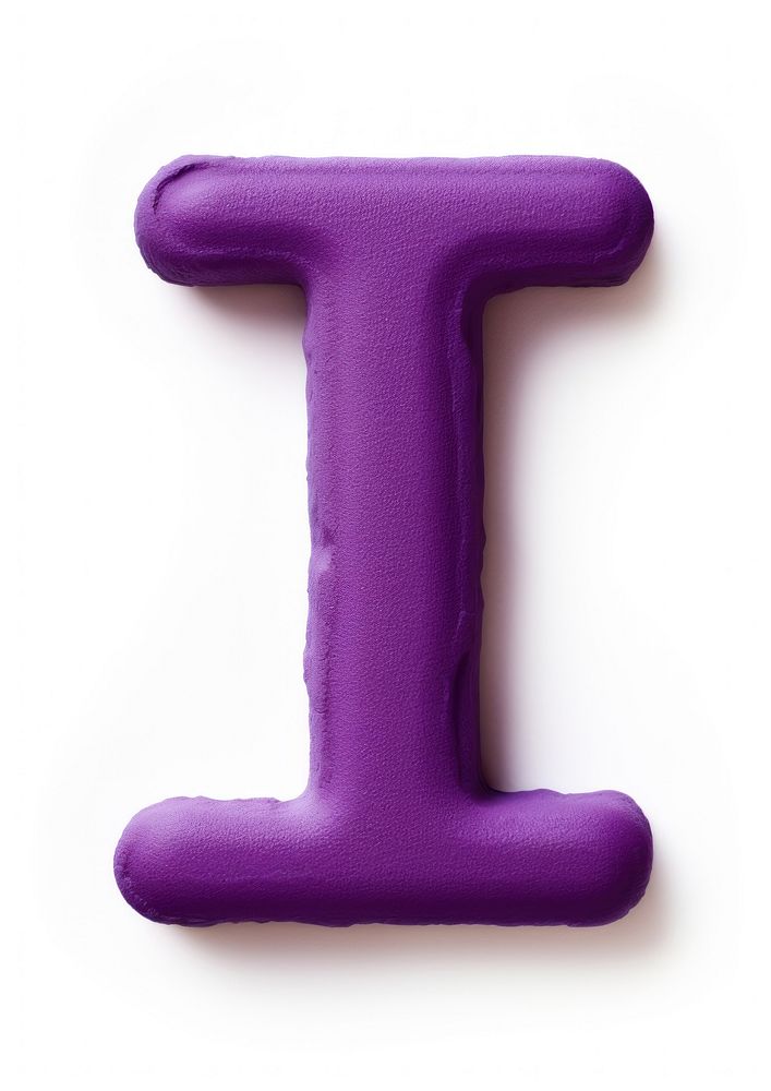 I letters plasticine purple alphabet text. AI generated Image by rawpixel.