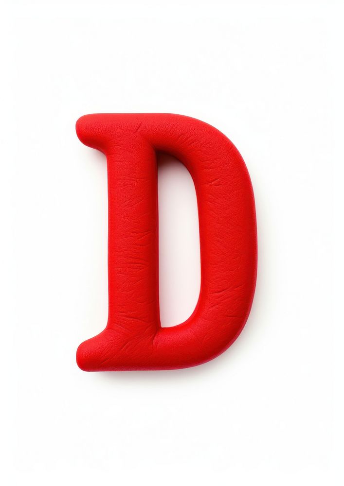 D letters plasticine text red white background. AI generated Image by rawpixel.