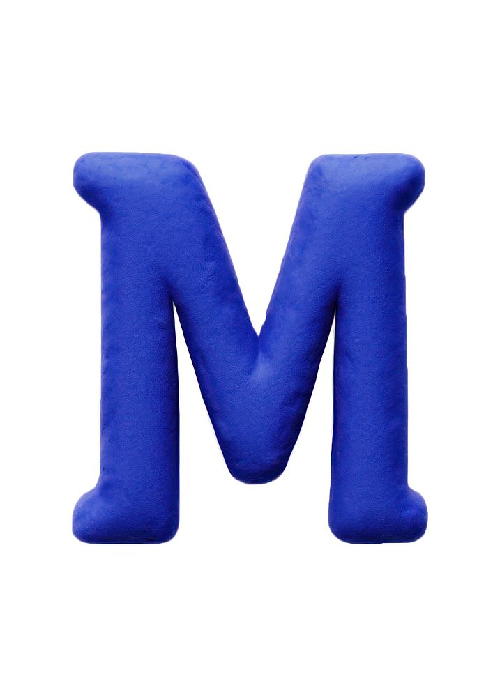 M letters plasticine green text alphabet. AI generated Image by rawpixel.