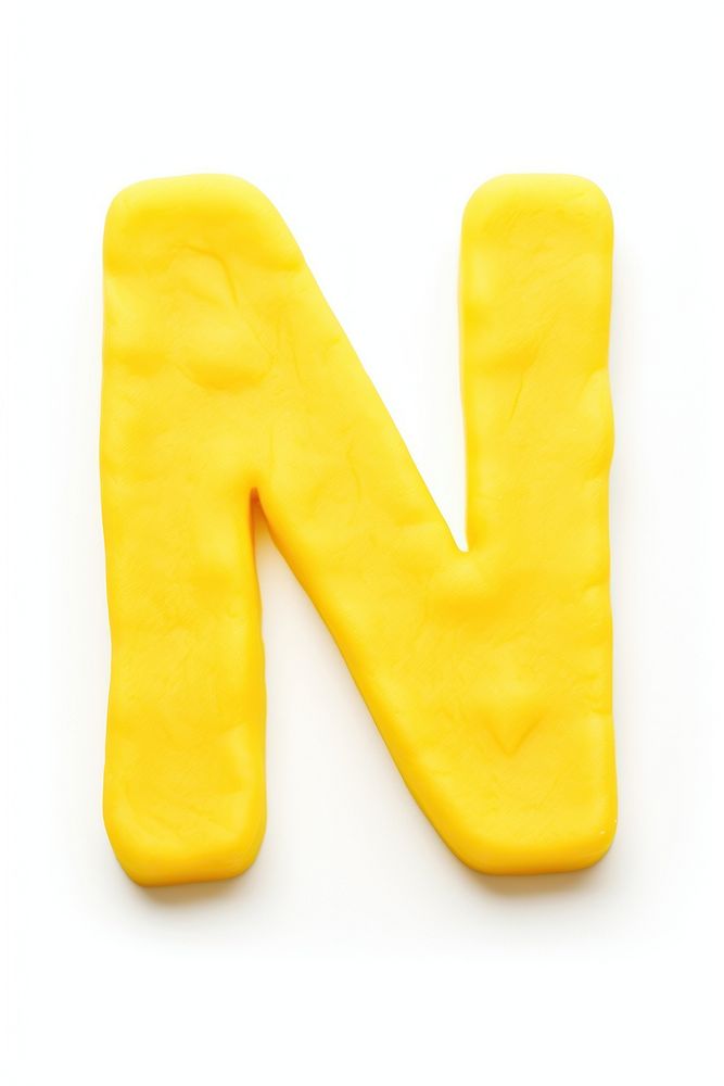 M letters plasticine alphabet yellow text. AI generated Image by rawpixel.