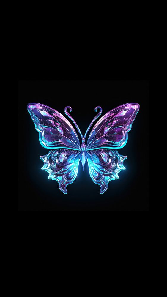 Butterfly pattern purple light. AI generated Image by rawpixel.