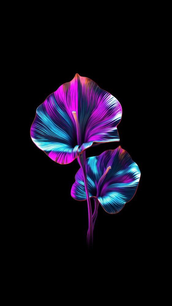 Flamingo Flower flower pattern purple. AI generated Image by rawpixel.