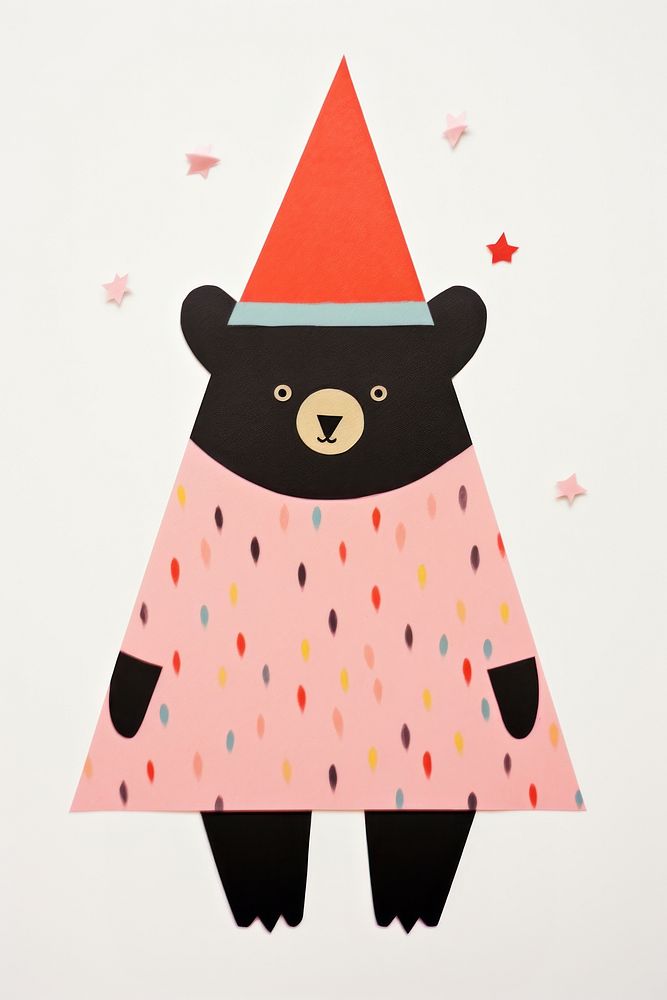 Bear wearing witch hat anthropomorphic representation celebration. AI generated Image by rawpixel.