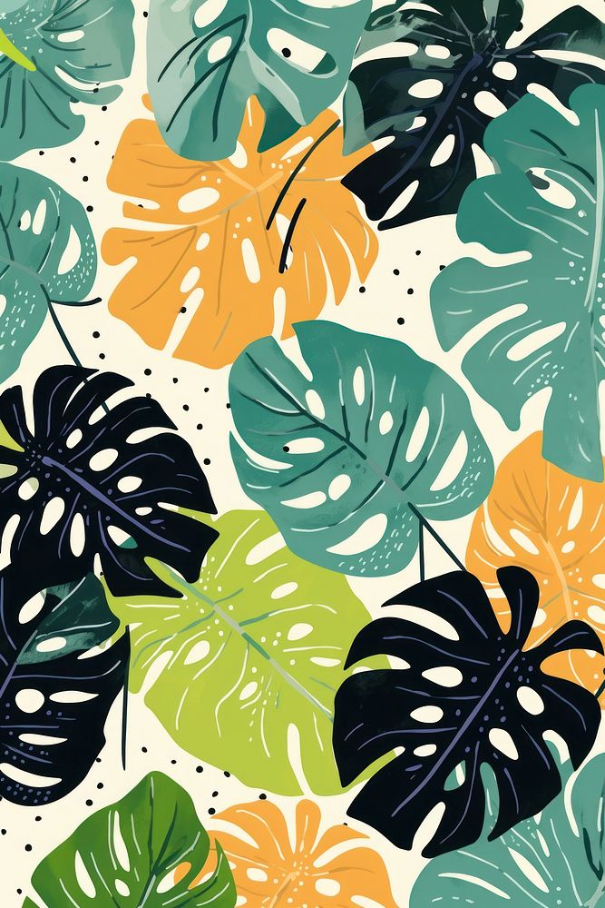 Leaf monstera plant pattern nature tree. AI generated Image by rawpixel.