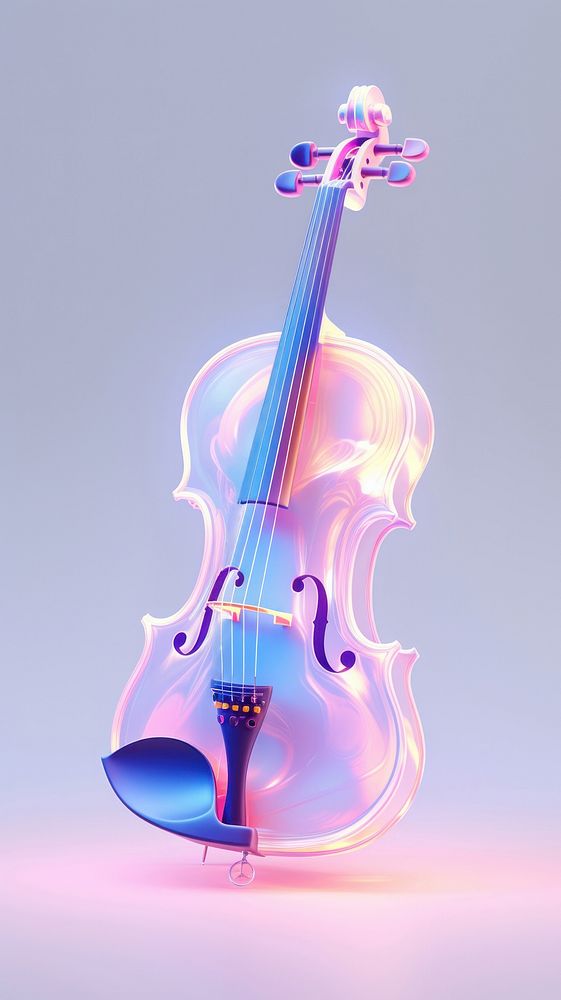 Pastel violin performance guitar string. AI generated Image by rawpixel.