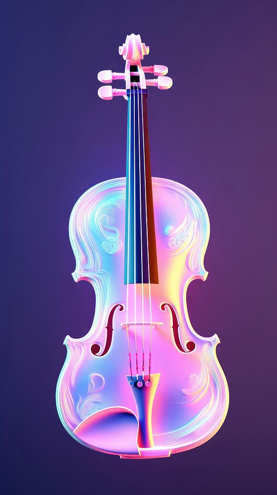 Pastel violin performance glowing guitar. AI generated Image by rawpixel.