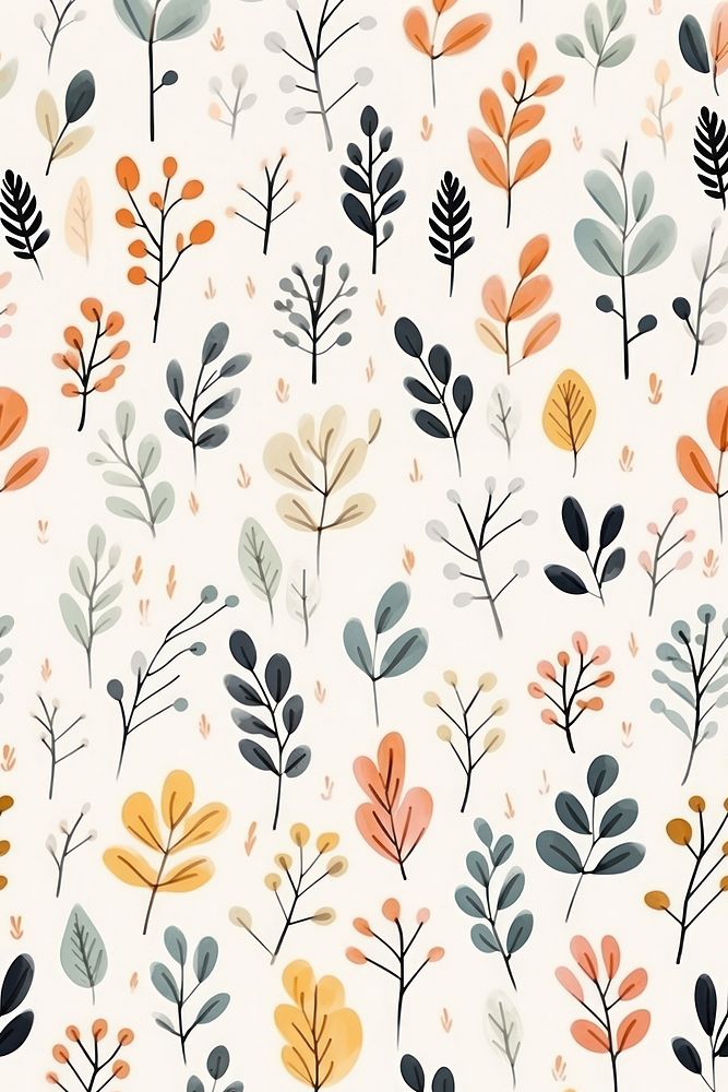 Plant pattern backgrounds wallpaper. AI generated Image by rawpixel.
