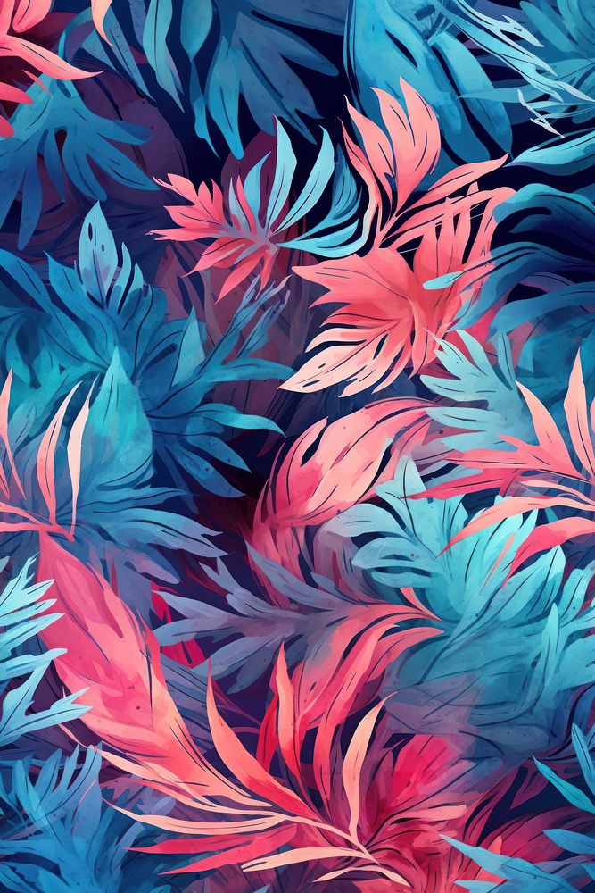 Tropical pattern plant red. AI generated Image by rawpixel.