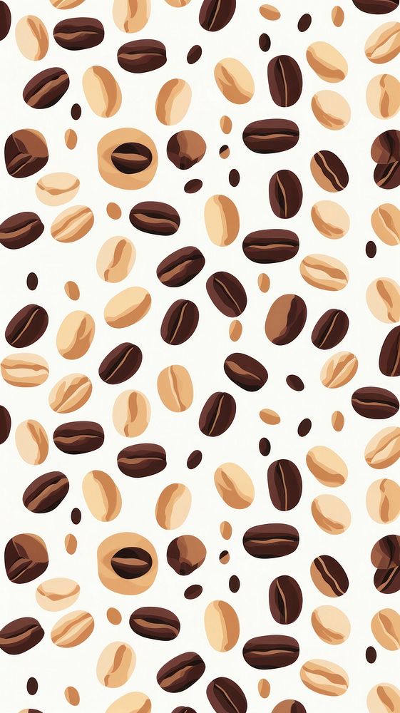Coffee pattern food coffee bean. AI generated Image by rawpixel.