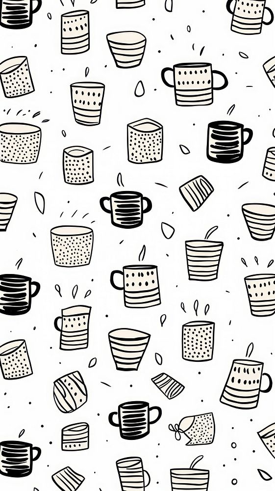 Coffee insriration words pattern backgrounds drawing. AI generated Image by rawpixel.