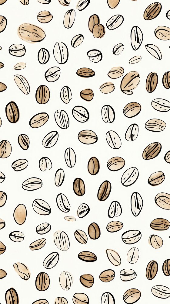 Coffee backgrounds pattern line. AI generated Image by rawpixel.