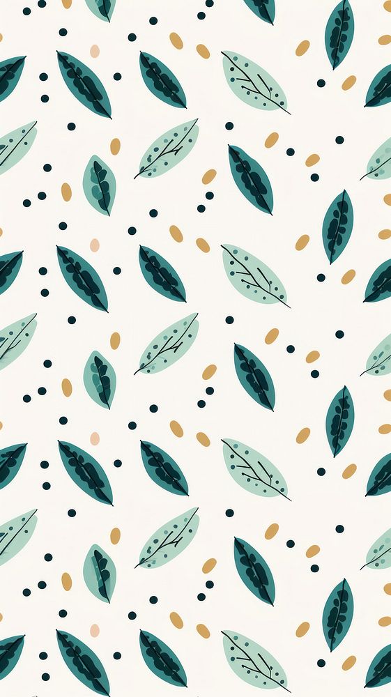 Leaf pattern backgrounds repetition. AI generated Image by rawpixel.