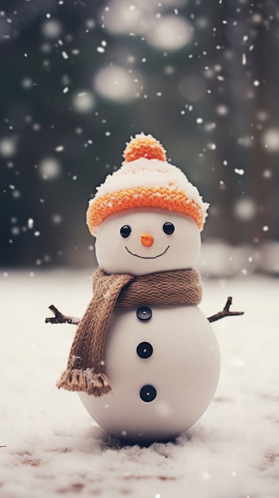 Snowman winter christmas outdoors. 