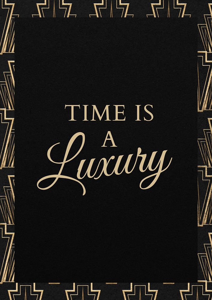 Time is luxury poster template