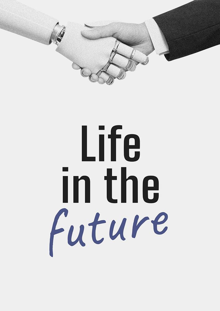 Future life  poster template