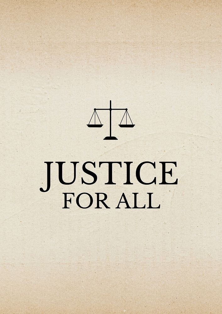 Justice all poster template Free Photo Illustration rawpixel