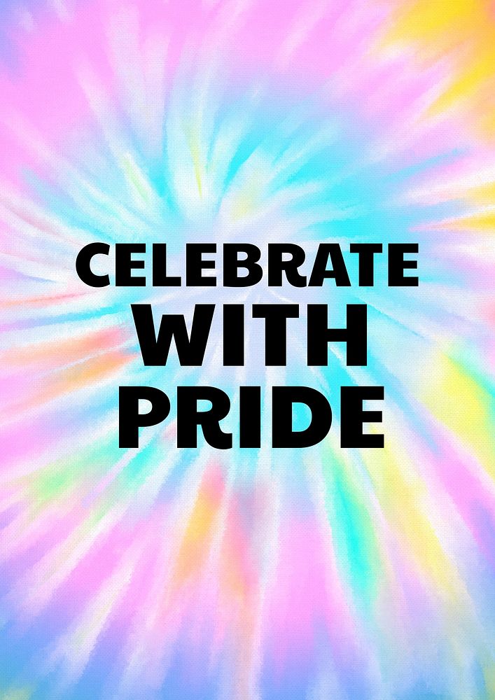 Celebrate with pride  poster template