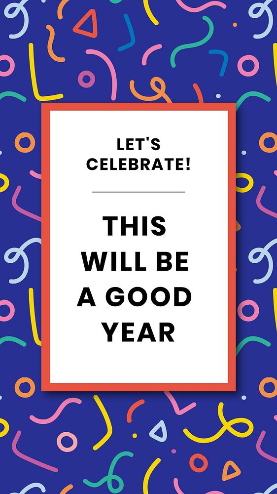 New Year celebration Facebook story template
