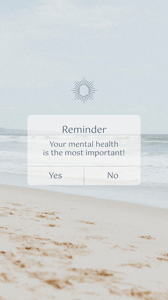 Mental health reminder Facebook story template
