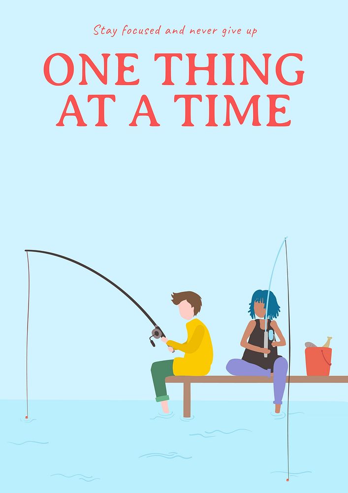 Fishing  poster template