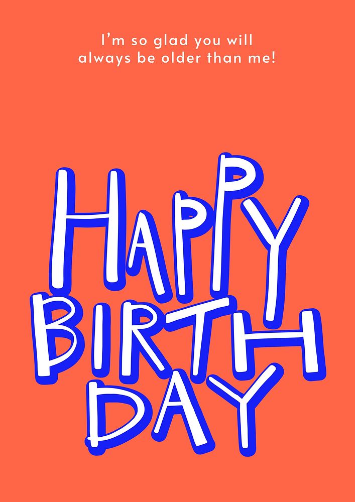 Birthday greeting poster template