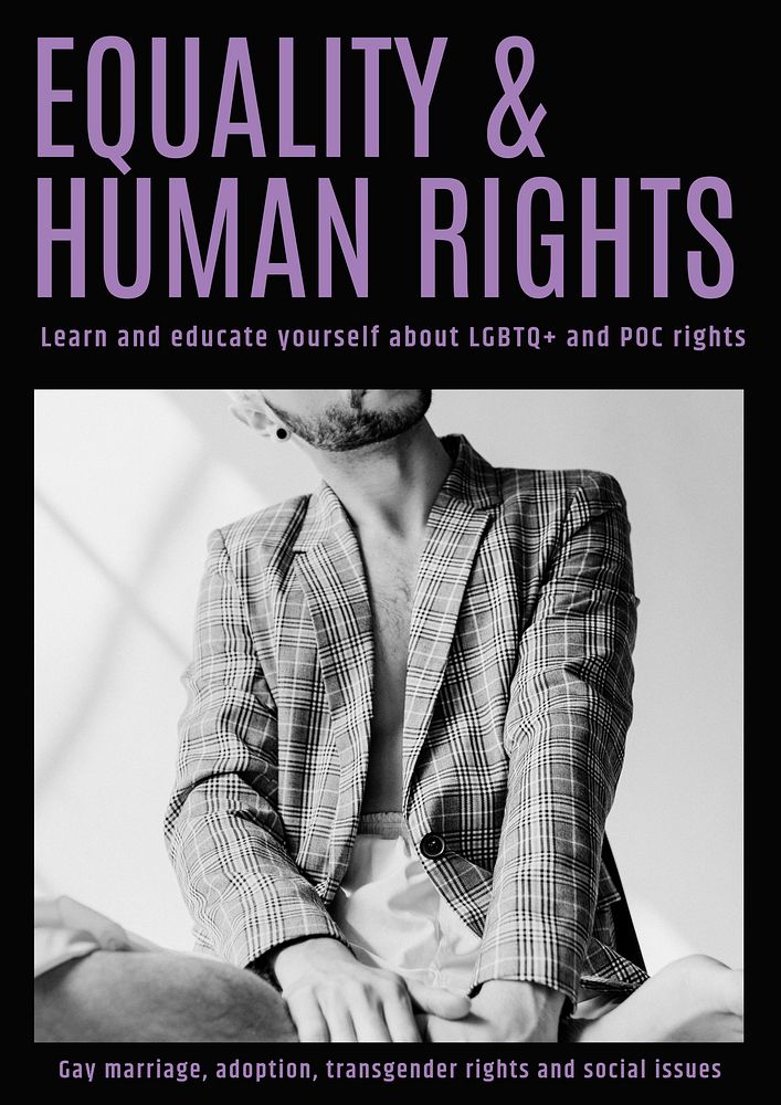 Human rights poster template
