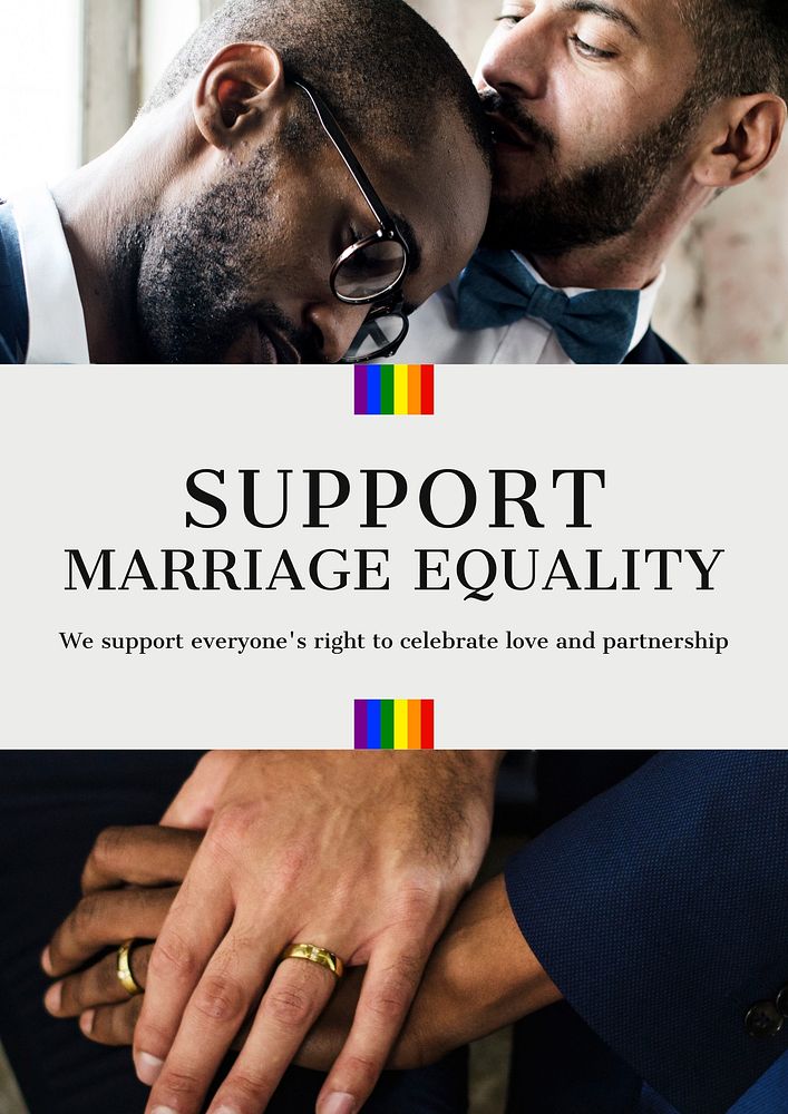 Marriage equality poster template