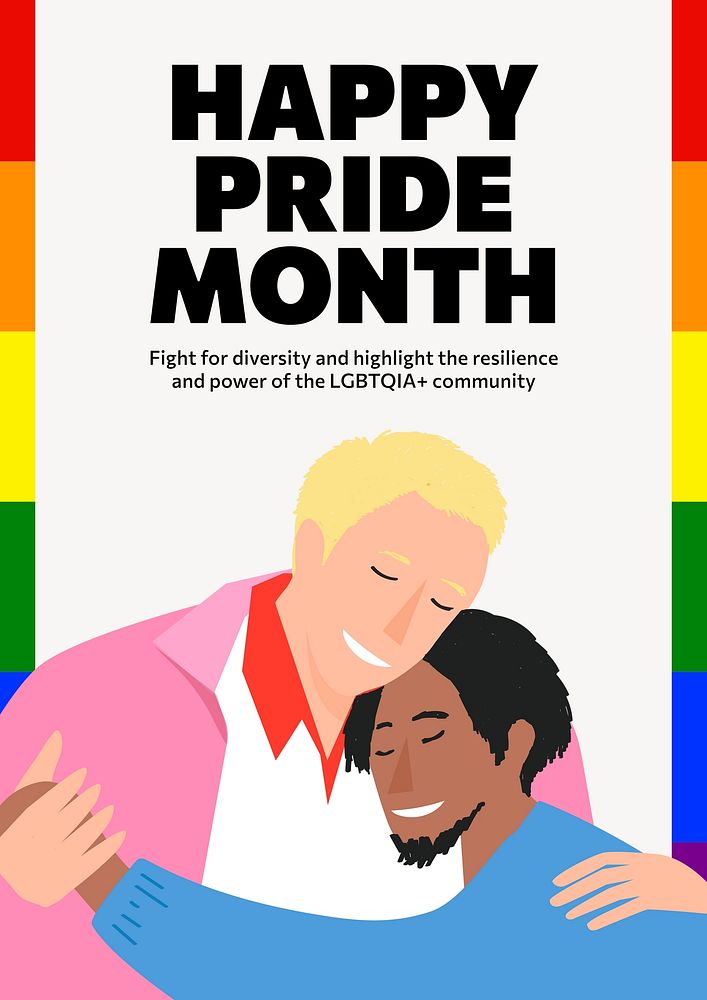 Happy Pride Month poster template