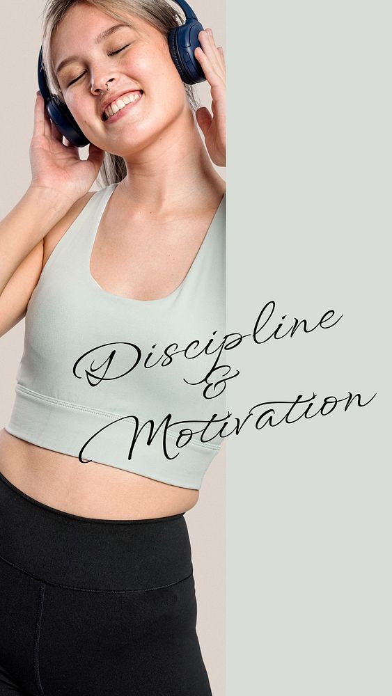 Discipline & motivation Facebook story template