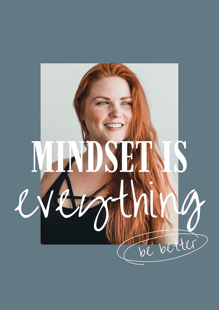 Mindset is everything poster template
