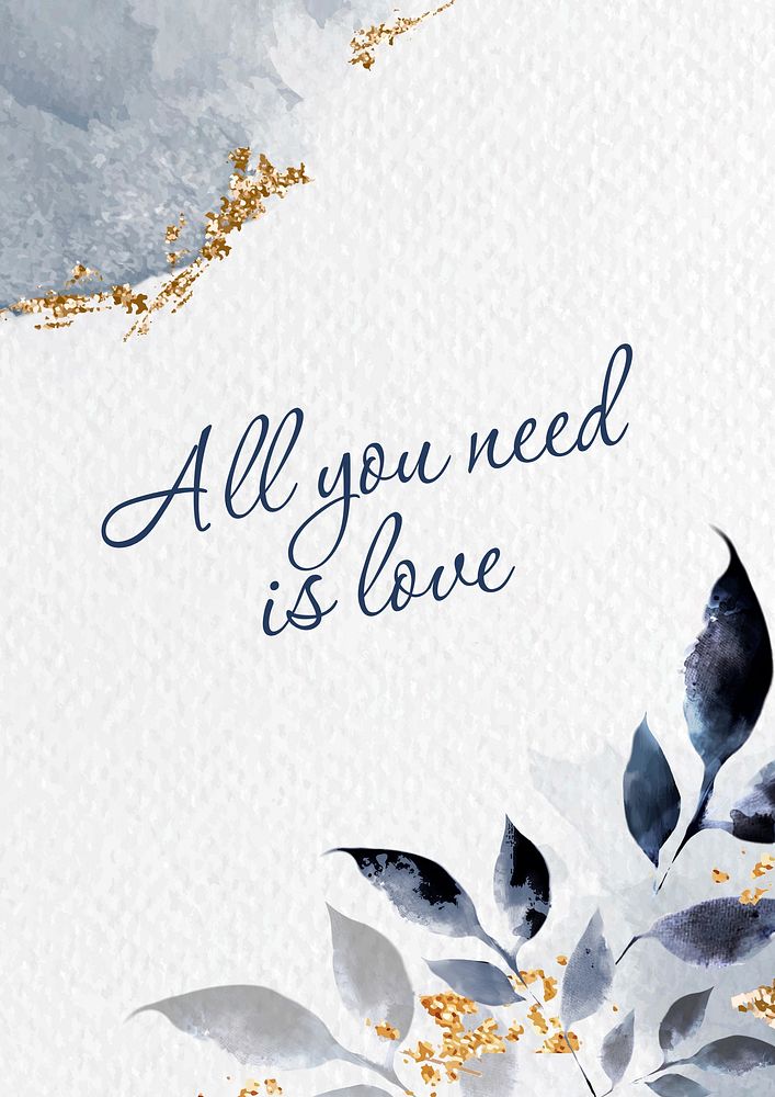 Love quote poster template