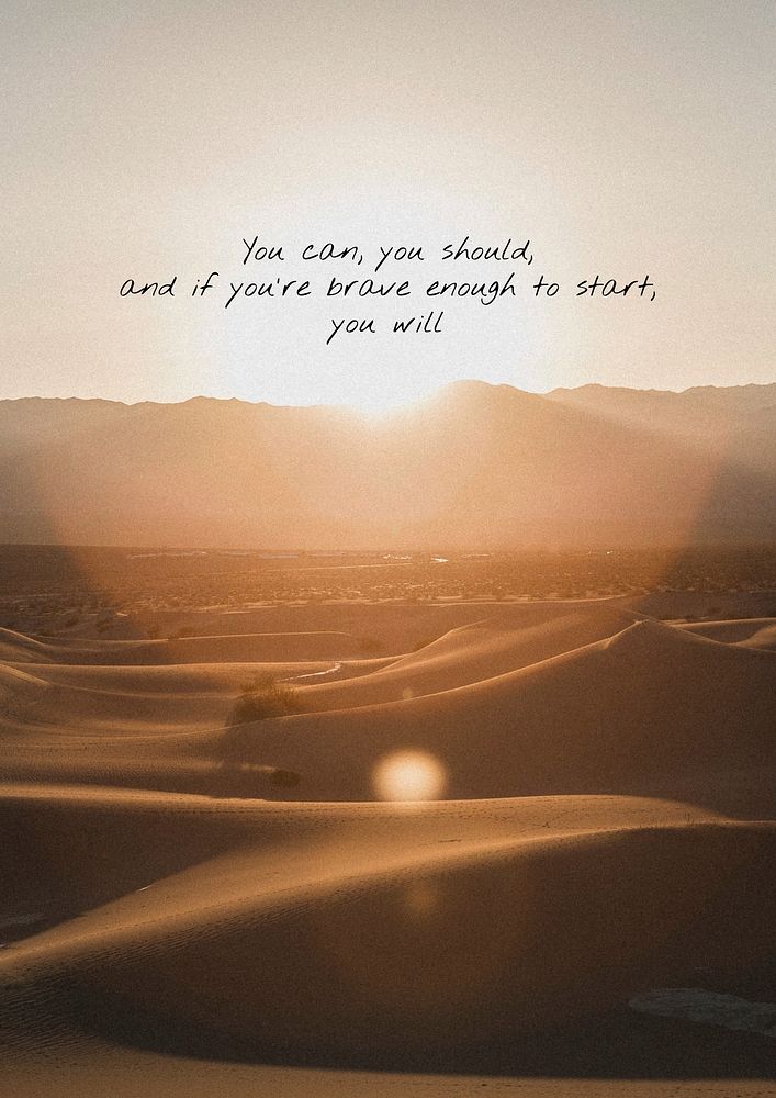 Desert sunset  poster template