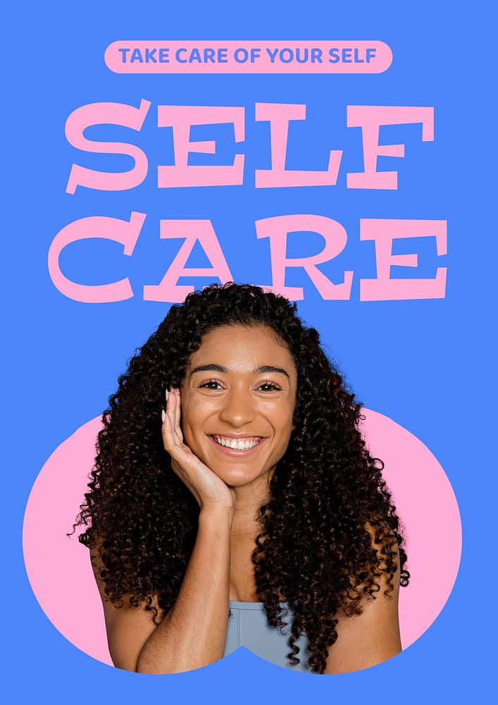 Self-care poster template