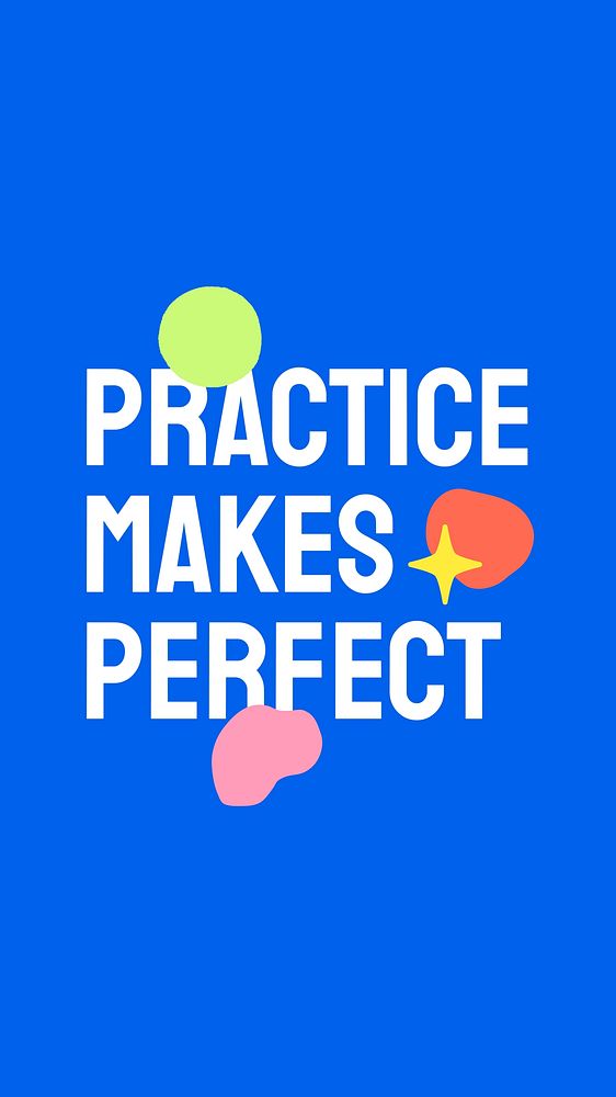 Practice makes perfect Facebook story template