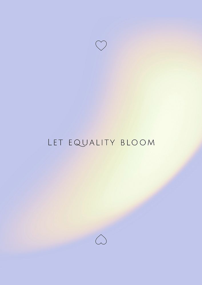 Equality editable poster template