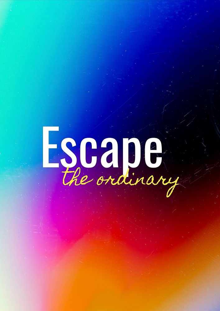 Escape ordinary poster template