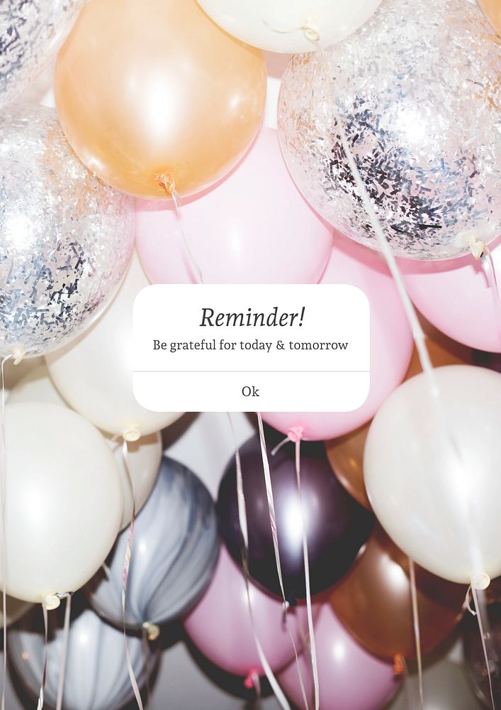 Party balloons poster template
