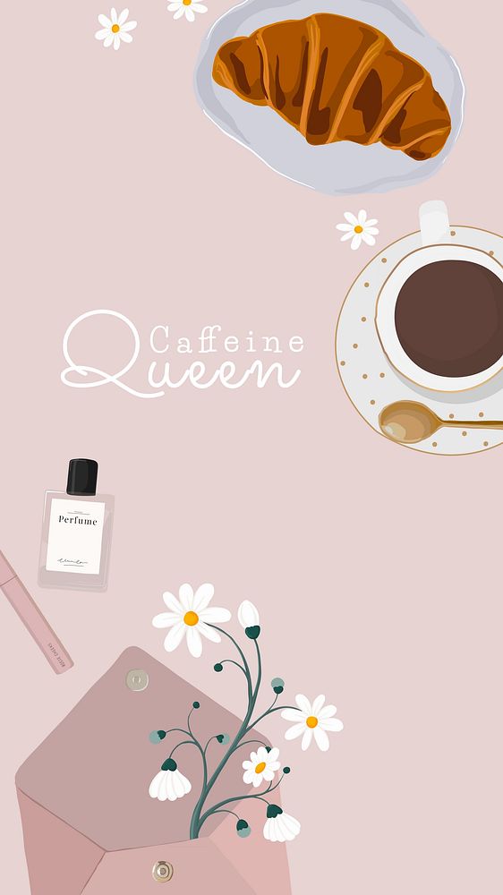Caffeine queen Facebook story template