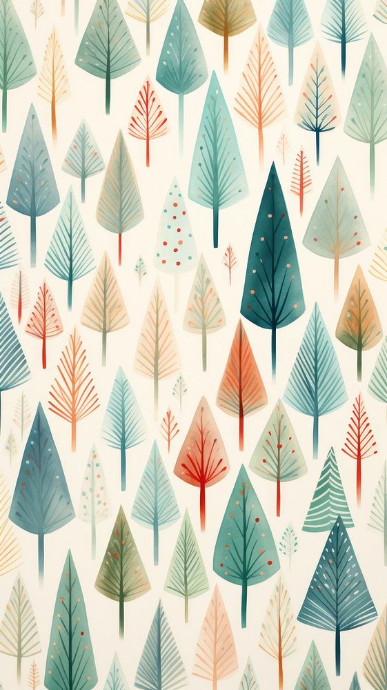 Christmas wallpaper pattern plant. AI generated Image by rawpixel.