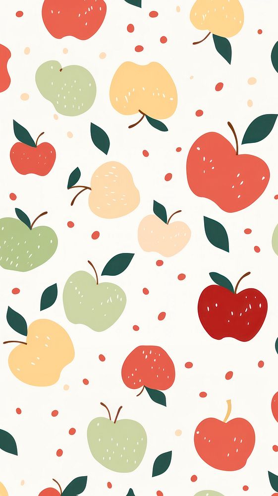 Apple pattern backgrounds plant. AI generated Image by rawpixel.