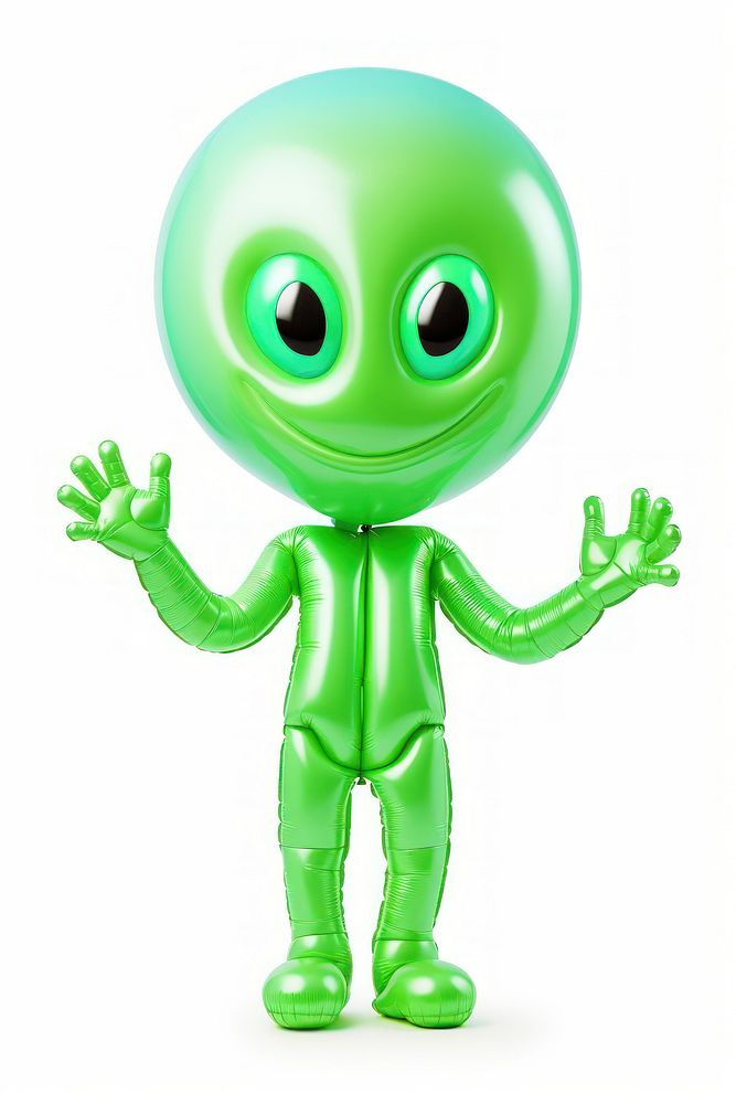 Alien green white background representation. AI generated Image by rawpixel.