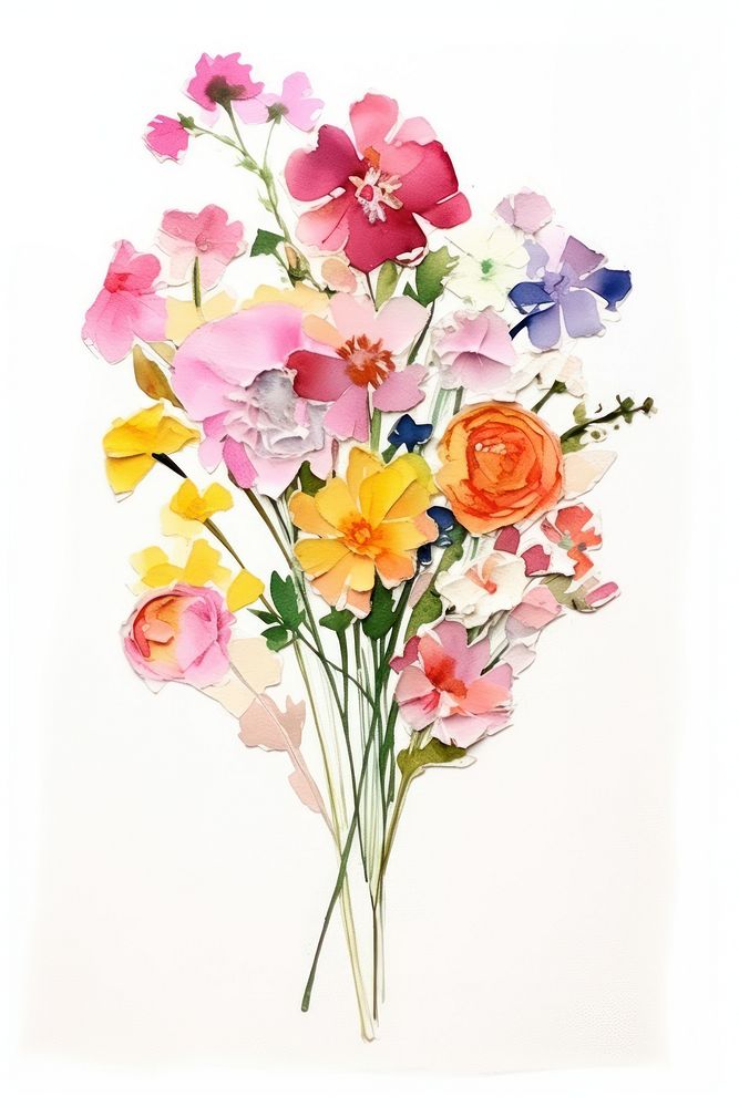 Flower bouquet art petal plant. AI generated Image by rawpixel.