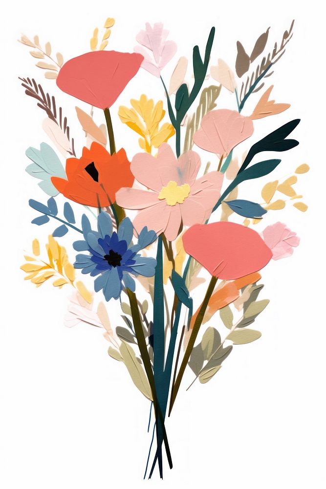 Flower bouquet art painting pattern. AI generated Image by rawpixel.